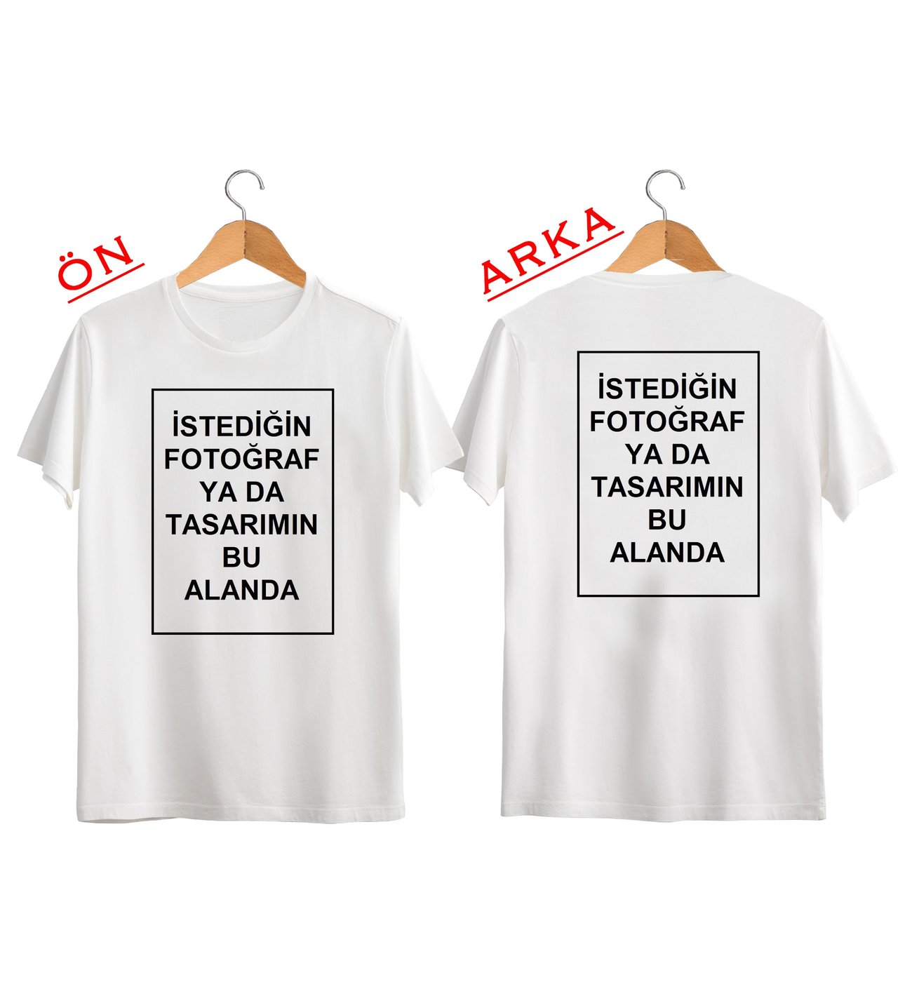 KİŞİYE ÖZEL UNİSEX  BEYAZ TİŞÖRT